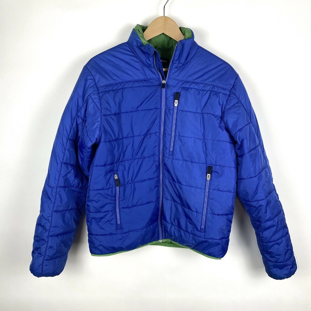 Lands End Mens Primaloft Blue Green Jacket Size S